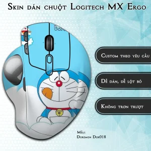 Skin dán chuột Logitech MX Ergo mẫu Doremon Dor018