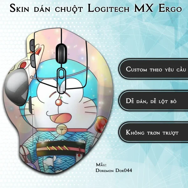 Skin dán chuột Logitech MX Ergo mẫu Doremon Dor044
