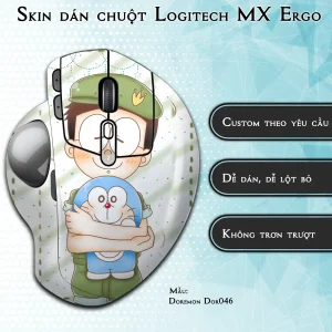 Skin dán chuột Logitech MX Ergo mẫu Doremon Dor046
