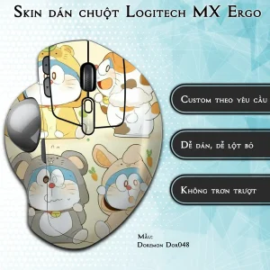 Skin dán chuột Logitech MX Ergo mẫu Doremon Dor048
