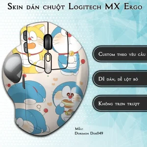 Skin dán chuột Logitech MX Ergo mẫu Doremon Dor049