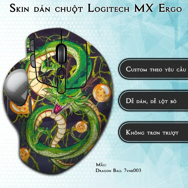 Skin dán chuột Logitech MX Ergo mẫu Dragon Ball 7vnr003