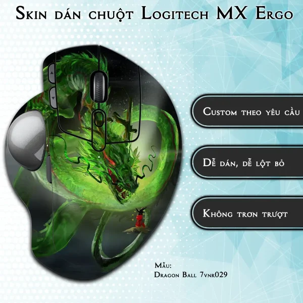Skin dán chuột Logitech MX Ergo mẫu Dragon Ball 7vnr029