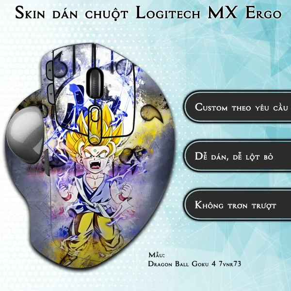 Skin dán chuột Logitech MX Ergo mẫu Dragon Ball Goku 4 7vnr73