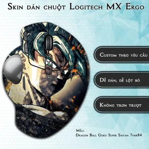 Skin dán chuột Logitech MX Ergo mẫu Dragon Ball Goku Super Saiyan 7vnr84