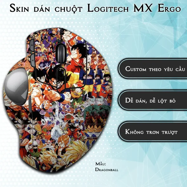 Skin dán chuột Logitech MX Ergo mẫu Dragonball