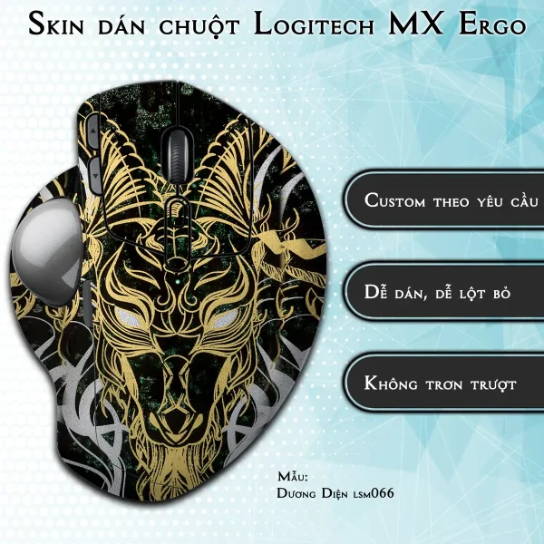 Skin dán chuột Logitech MX Ergo mẫu Dương Diện lsm066