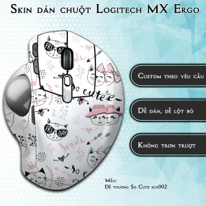 Skin dán chuột Logitech MX Ergo mẫu Dễ thương So Cute scu002