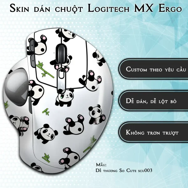 Skin dán chuột Logitech MX Ergo mẫu Dễ thương So Cute scu003