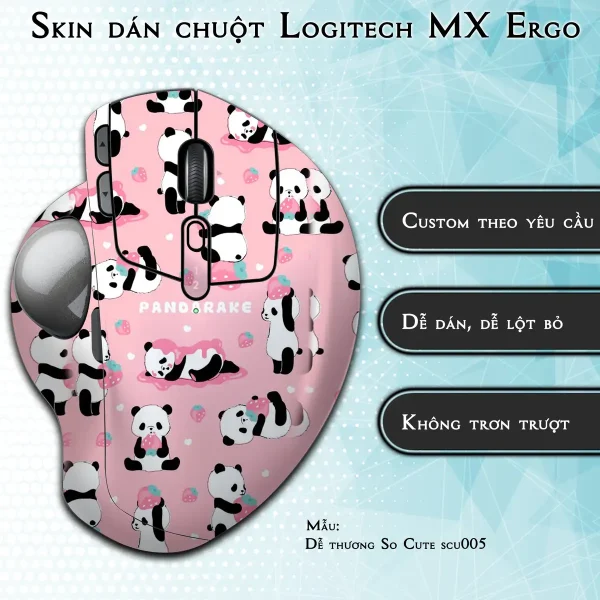 Skin dán chuột Logitech MX Ergo mẫu Dễ thương So Cute scu005