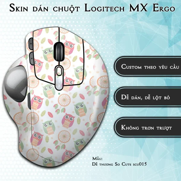 Skin dán chuột Logitech MX Ergo mẫu Dễ thương So Cute scu015
