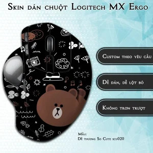Skin dán chuột Logitech MX Ergo mẫu Dễ thương So Cute scu020