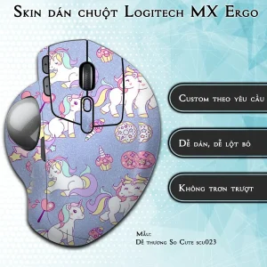 Skin dán chuột Logitech MX Ergo mẫu Dễ thương So Cute scu023