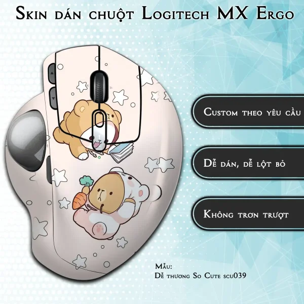 Skin dán chuột Logitech MX Ergo mẫu Dễ thương So Cute scu039