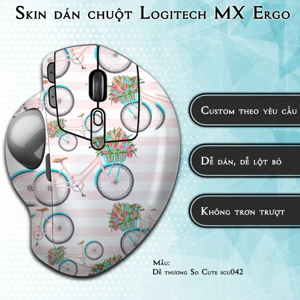 Skin dán chuột Logitech MX Ergo mẫu Dễ thương So Cute scu042