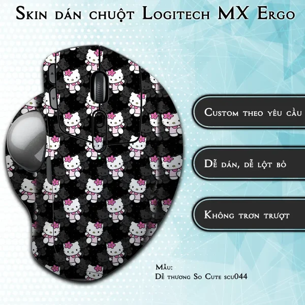 Skin dán chuột Logitech MX Ergo mẫu Dễ thương So Cute scu044