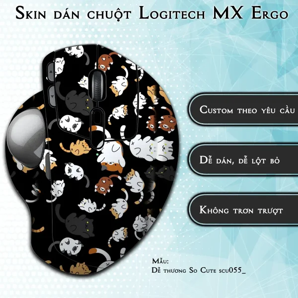 Skin dán chuột Logitech MX Ergo mẫu Dễ thương So Cute scu055_