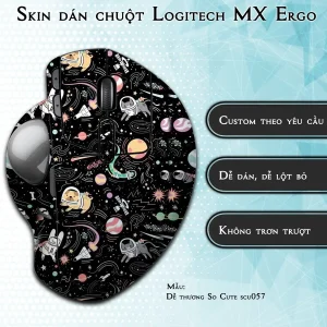 Skin dán chuột Logitech MX Ergo mẫu Dễ thương So Cute scu057