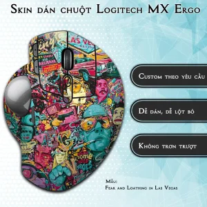 Skin dán chuột Logitech MX Ergo mẫu Fear and Loathing in Las Vegas