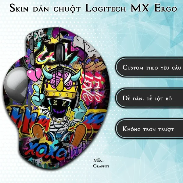 Skin dán chuột Logitech MX Ergo mẫu Graffiti