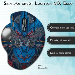 Skin dán chuột Logitech MX Ergo mẫu Gundam 02