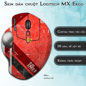 Skin dán chuột Logitech MX Ergo mẫu gundam đỏ