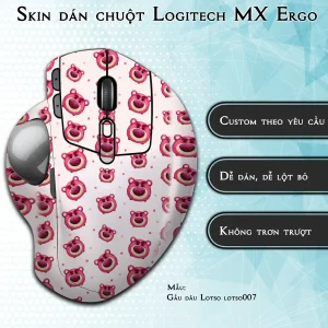 Skin dán chuột Logitech MX Ergo mẫu Gấu dâu Lotso lotso007