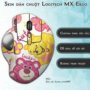 Skin dán chuột Logitech MX Ergo mẫu Gấu dâu Lotso lotso045
