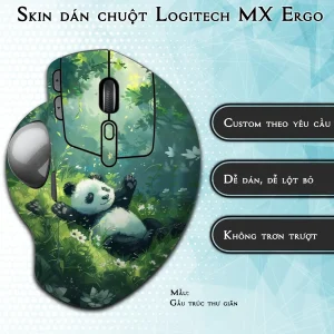 Skin dán chuột Logitech MX Ergo mẫu Gấu trúc thư giãn