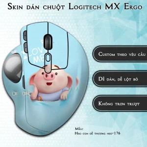 Skin dán chuột Logitech MX Ergo mẫu Heo con dễ thương heo-176