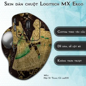 Skin dán chuột Logitech MX Ergo mẫu Hiệp Sỹ Trung Cổ lsm018