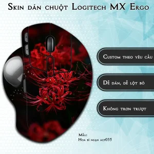 Skin dán chuột Logitech MX Ergo mẫu Hoa bỉ ngạn acp035