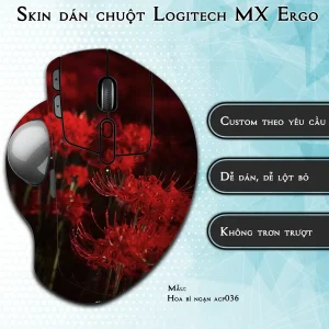Skin dán chuột Logitech MX Ergo mẫu Hoa bỉ ngạn acp036
