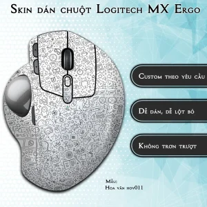 Skin dán chuột Logitech MX Ergo mẫu Hoa văn hov011