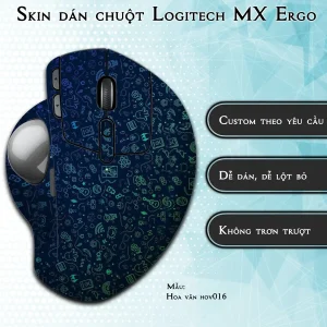 Skin dán chuột Logitech MX Ergo mẫu Hoa văn hov016