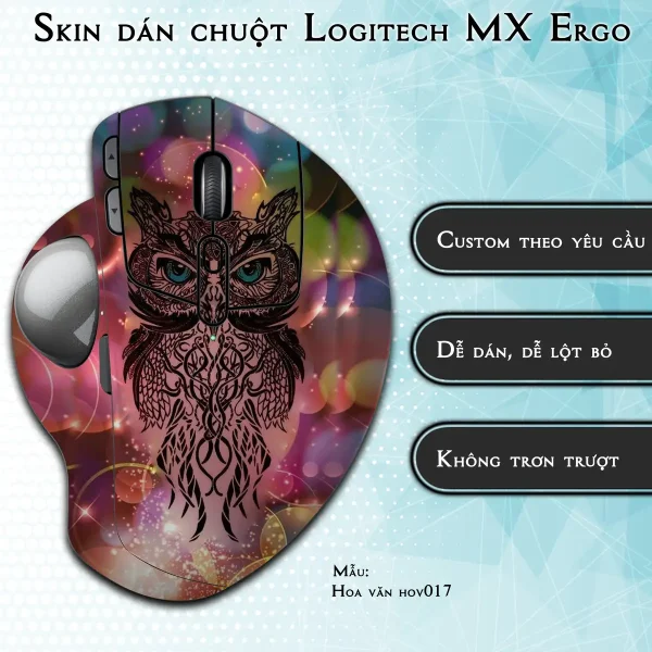 Skin dán chuột Logitech MX Ergo mẫu Hoa văn hov017