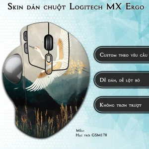 Skin dán chuột Logitech MX Ergo mẫu Hạc trời GSM178