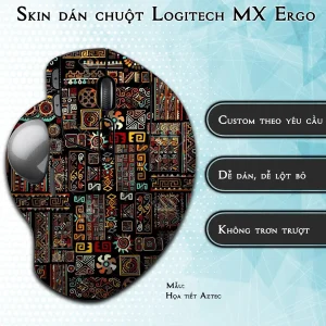 Skin dán chuột Logitech MX Ergo mẫu Họa tiết Aztec