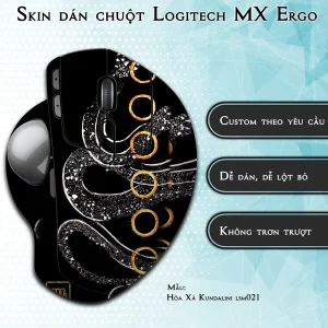 Skin dán chuột Logitech MX Ergo mẫu Hỏa Xà Kundalini lsm021