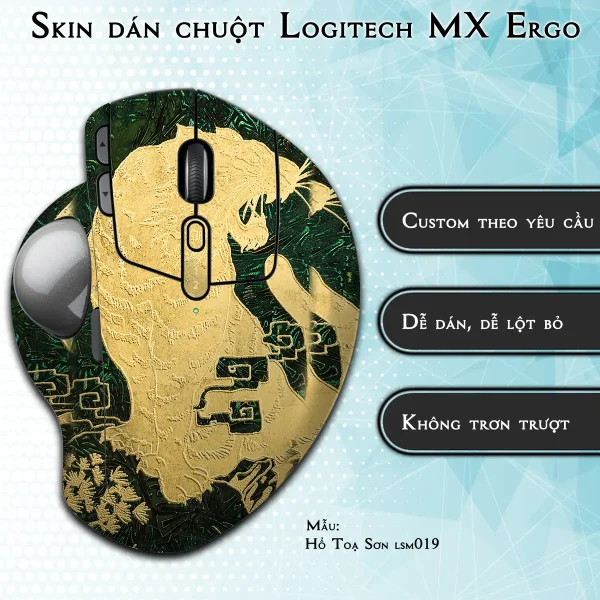 Skin dán chuột Logitech MX Ergo mẫu Hổ Toạ Sơn lsm019