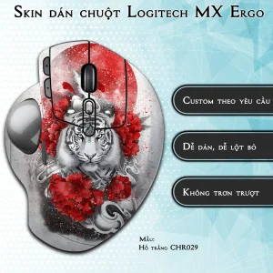 Skin dán chuột Logitech MX Ergo mẫu Hổ trắng CHR029