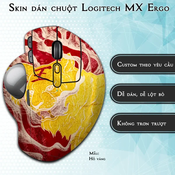 Skin dán chuột Logitech MX Ergo mẫu Hổ vàng