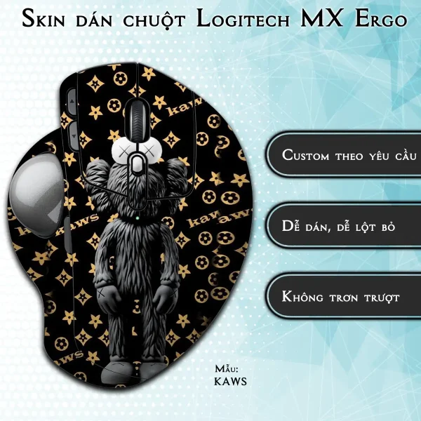 Skin dán chuột Logitech MX Ergo mẫu KAWS