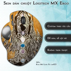 Skin dán chuột Logitech MX Ergo mẫu Khai Mở Luân Xa lsm023