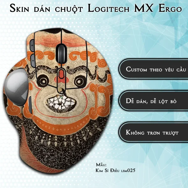Skin dán chuột Logitech MX Ergo mẫu Kim Sí Điểu lsm025