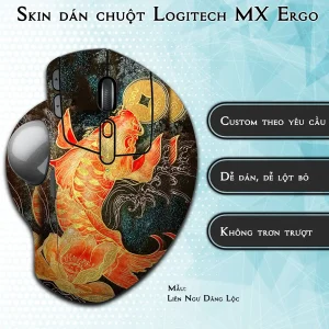 Skin dán chuột Logitech MX Ergo mẫu Liên Ngư Dâng Lộc