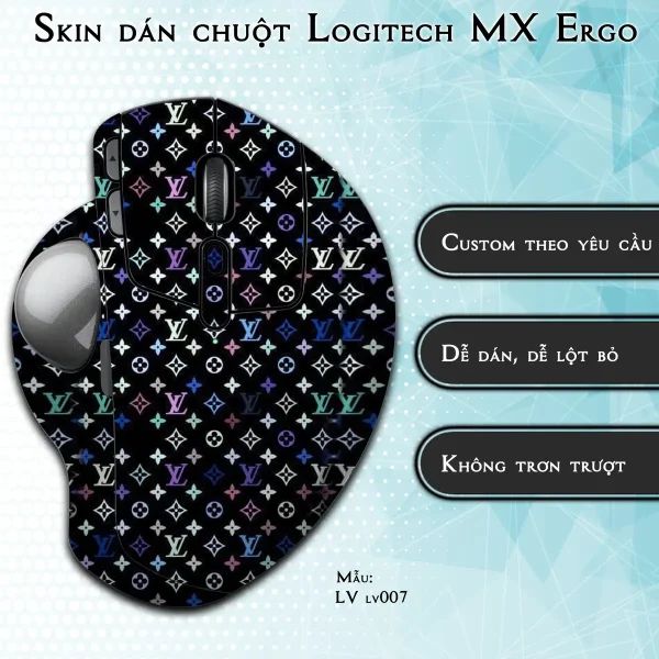 Skin dán chuột Logitech MX Ergo mẫu LV lv007