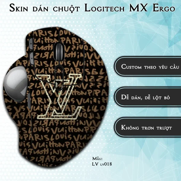 Skin dán chuột Logitech MX Ergo mẫu LV lv018