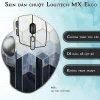 Skin dán chuột Logitech MX Ergo mẫu lục giác xanh đen Skin dán chuột Logitech MX Ergo mẫu lục giác xanh đen