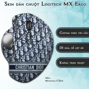 Skin dán chuột Logitech MX Ergo mẫu Monogram Dior
